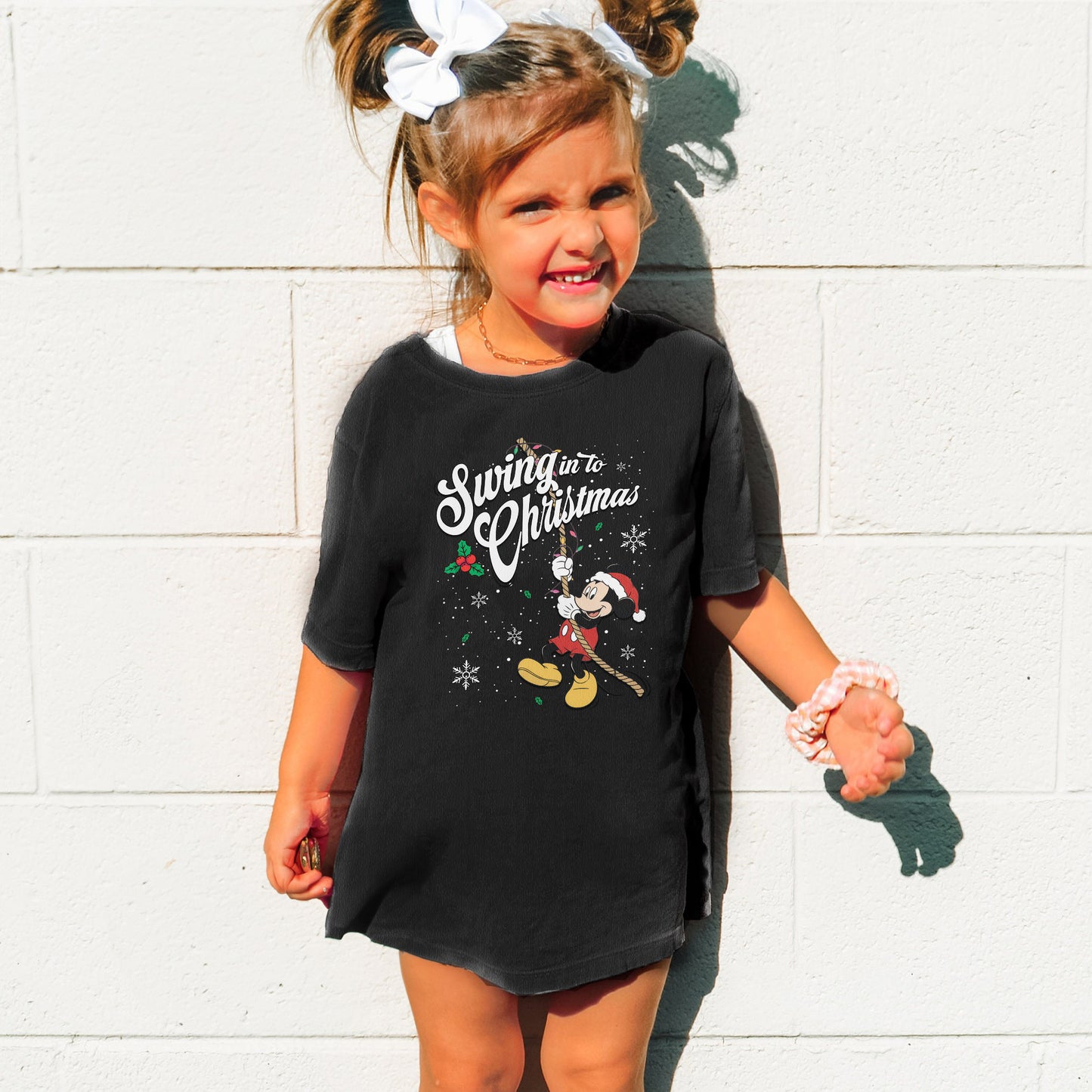 Swing Into Christmas Shirt: Funny Mickey Christmas Tee, Cute Holiday Shirt, Festive Disney Christmas Outfit Youth Tshirt