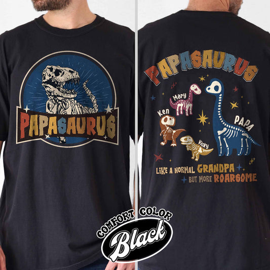 Papasaurus Shirt, Custom Papasaurus Shirt, Personalized Grandpasaurus Like a Normal Grandpa but More Roarsome Shirt, Papa Shirt, Fathers Day