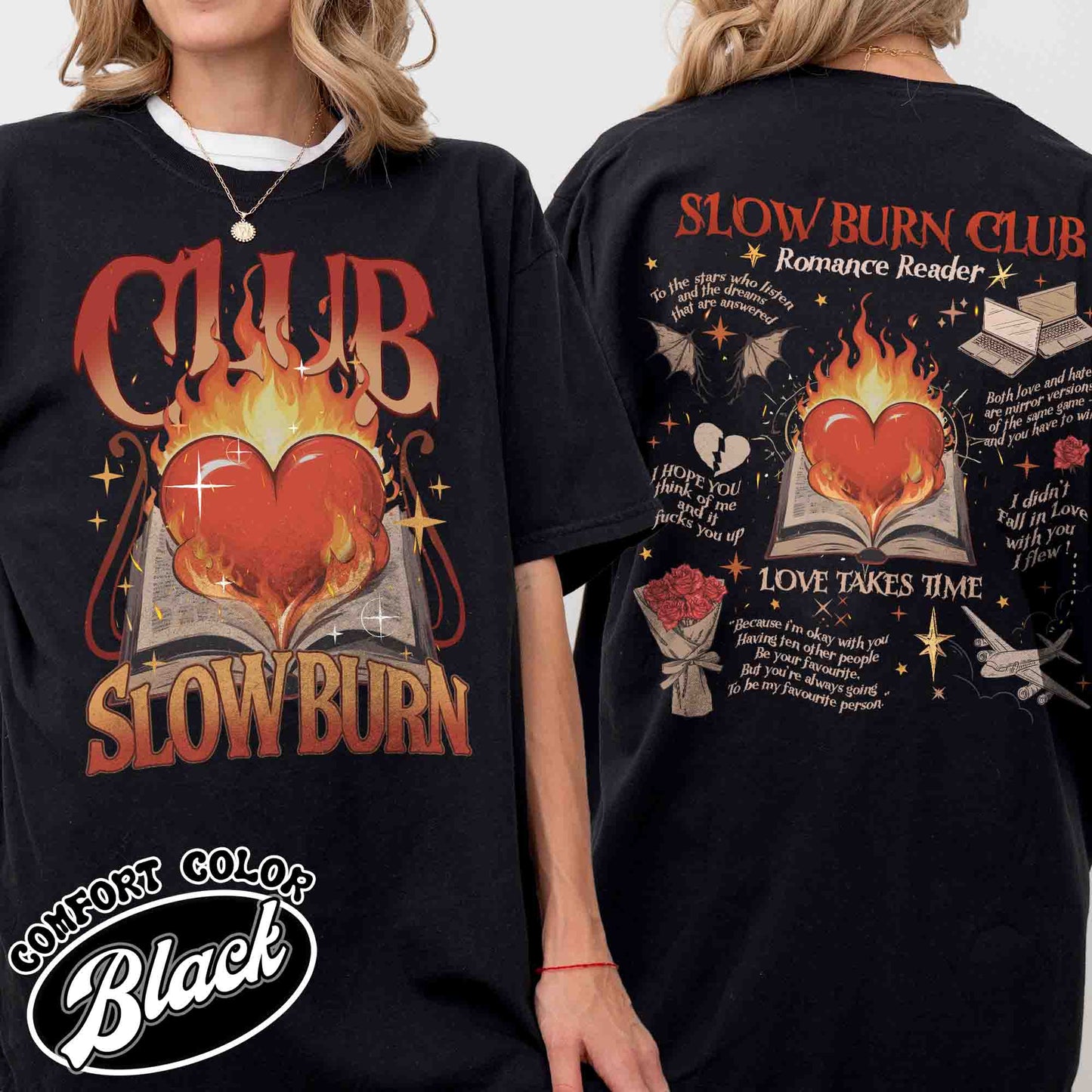 Slow Burn Shirt, Slow Burn Romance, Slow Burn Book Club Shirt, Slow Burn Book Club, Romance Reader Book Club Shirt, Romance Readers Bookclub