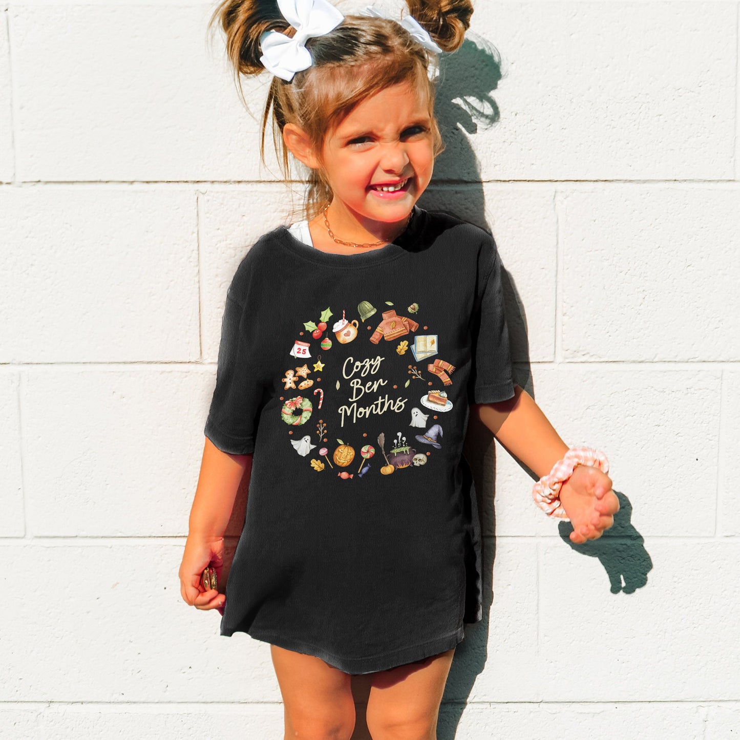 Cozy Ber Months Shirt, Fall Winter Seasonal Tee, Autumn Halloween Thanksgiving Christmas Top Youth Tshirt