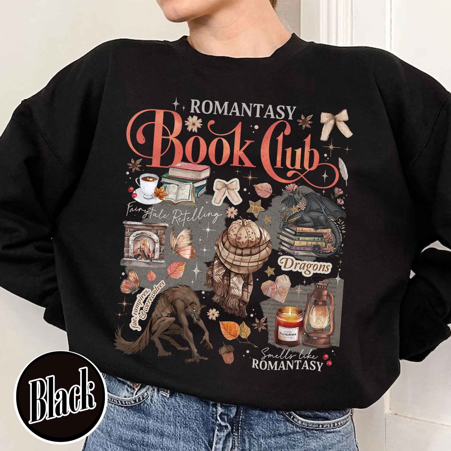 Bookish Sweatshirt, Romantasy Reader Book Club Sweatshirt, Fall Love With Reading Sweatshirt