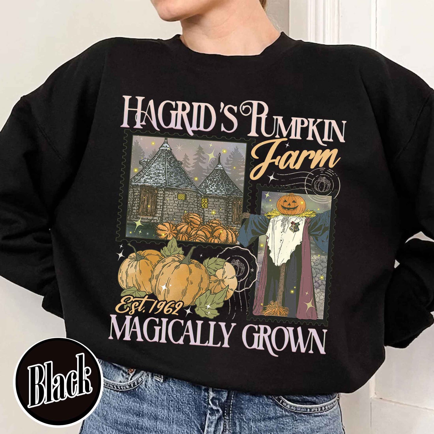 Halloween Comfort Color Sweatshirt, Hagrids Pumpkin Patch Sweatsshirt, Harry Potter Sweatshirt