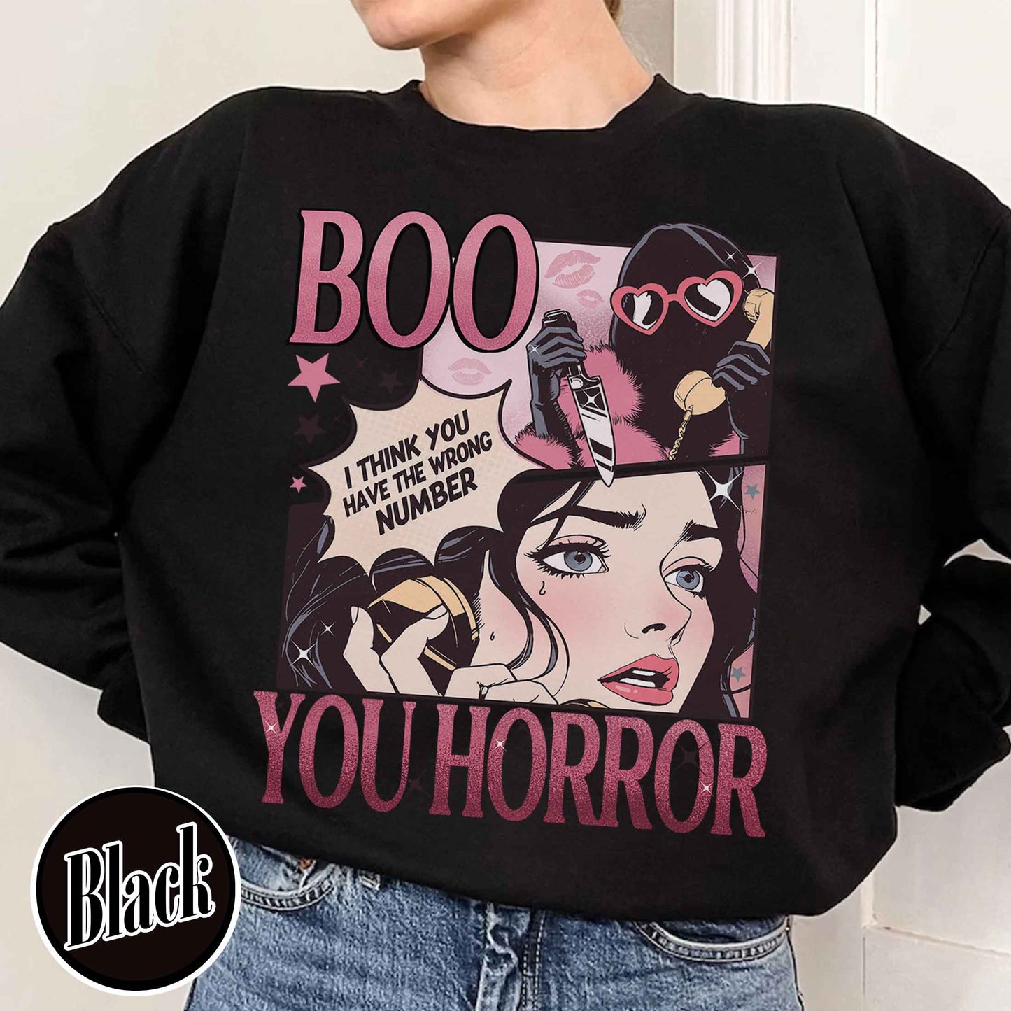 Halloween Sweatshirt, Boo Your Horror Halloween Sweatshirt, Horror Sweatshirts, Halloween Gift, Stay Spooky Sweatshirt