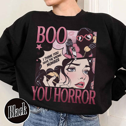 Halloween Sweatshirt, Boo Your Horror Halloween Sweatshirt, Horror Sweatshirts, Halloween Gift, Stay Spooky Sweatshirt