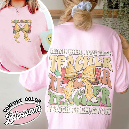 Customized Teacher Shirt, Back to School Shirt, Teacher Gifts, Teacher Custom Name Shirt, Teacher Team, Teacher Teach Team Love Them Shirt