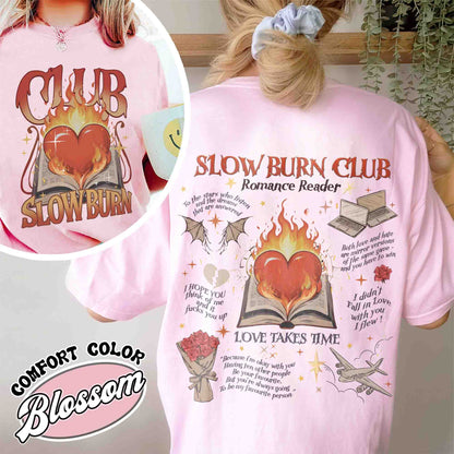 Slow Burn Shirt, Slow Burn Romance, Slow Burn Book Club Shirt, Slow Burn Book Club, Romance Reader Book Club Shirt, Romance Readers Bookclub