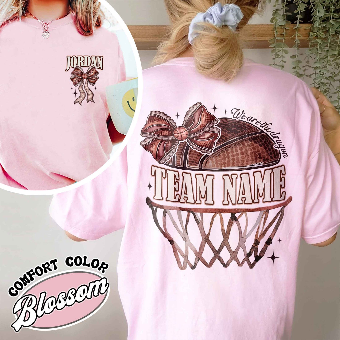 Custom Basketball Mom Shirt, Personalized Basketball Shirt, Game Day Basketball Shirt, Girl Basketball Shirt, Custom Team Basketball Shirt