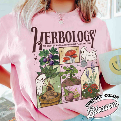 Herbology Plants Shirt, Gardening Shirt, Cute Ghost Shirt, Halloween Plant Shirt, Halloween Mom Shirt, Ghost T-shirt, Plant Lover Gift