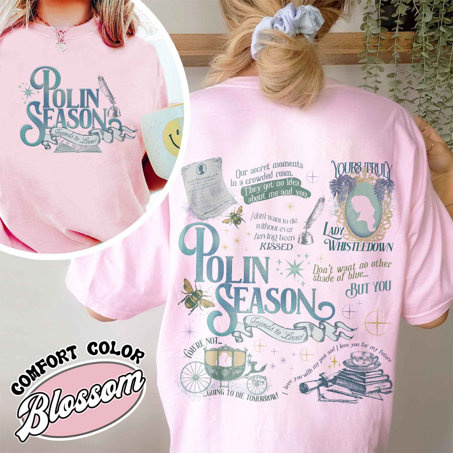 Penelope Colin Bridgerton Season 3 Comfort Colors Shirt, Polin Season, Penelope And Colin Shirt, Lady Whistledown's Shirt, Society Paper