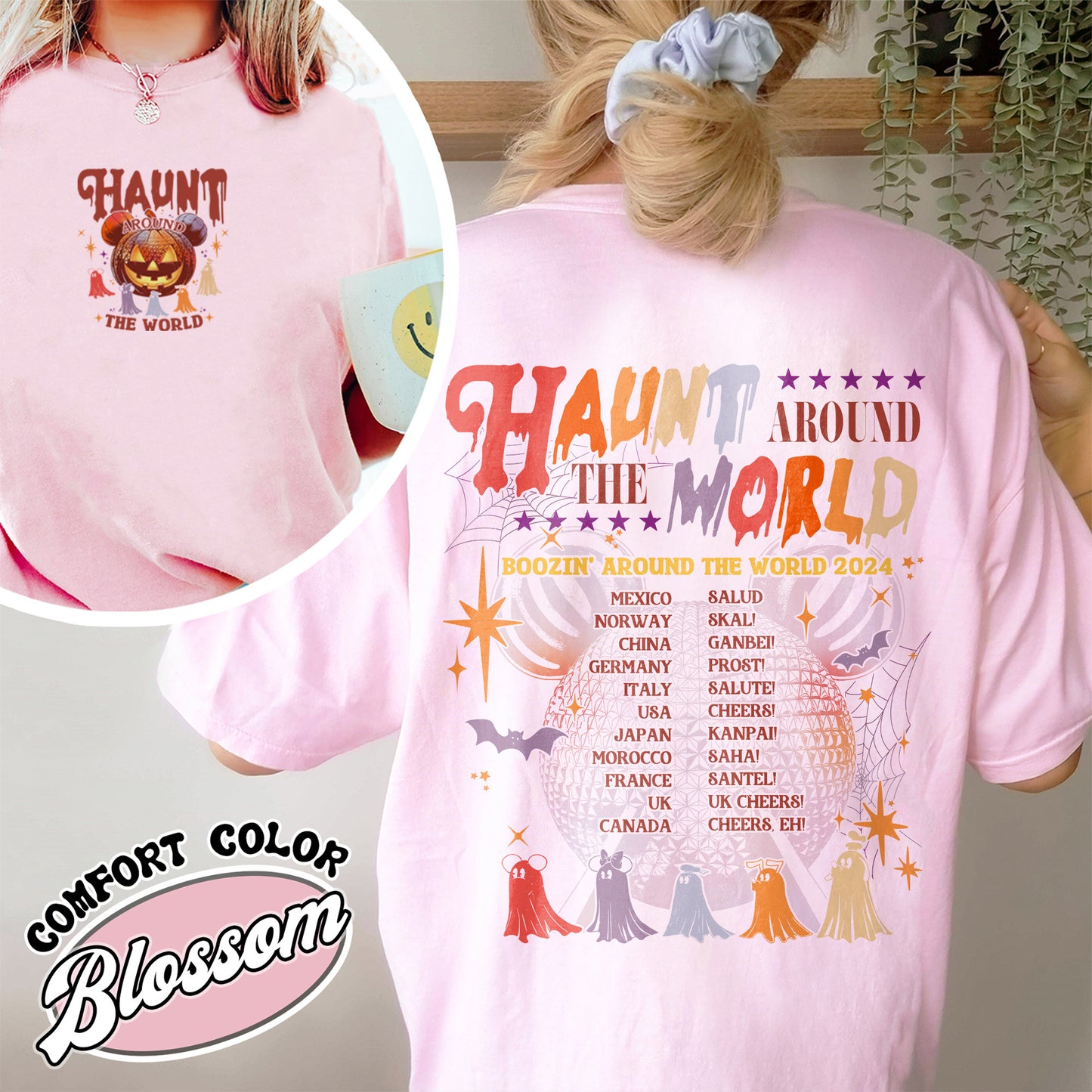 Haunt Around the World Shirt, Drink Around the World Shirt, Eat Drink and Around the World, Epcot Drink Around the World Shirt, Halloween Shirt