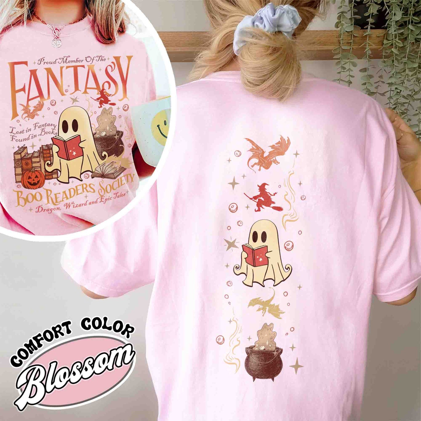 Fantasy Reader Comfort Colors Shirt, Boo Readers Society Shirt, Fantasy Dragon Bookish Shirt, Fantasy Book Lover Shirt, Booook Shirt, Boo Read