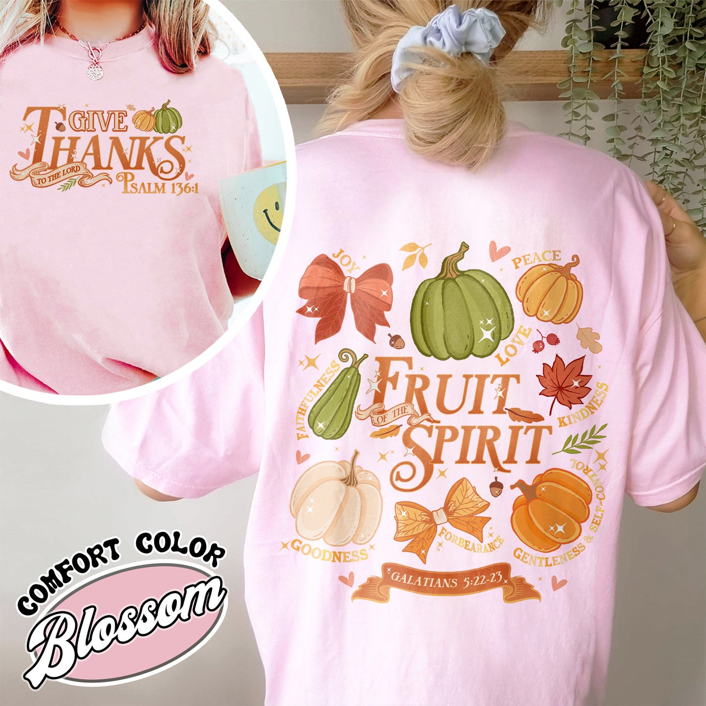 Christian Halloween Shirts, Halloween Christian Pumpkin, Jesus Shirt, Give Thanks to the Lord Shirt, Psalms 136 Shirt, Fall Autumn Tshirt