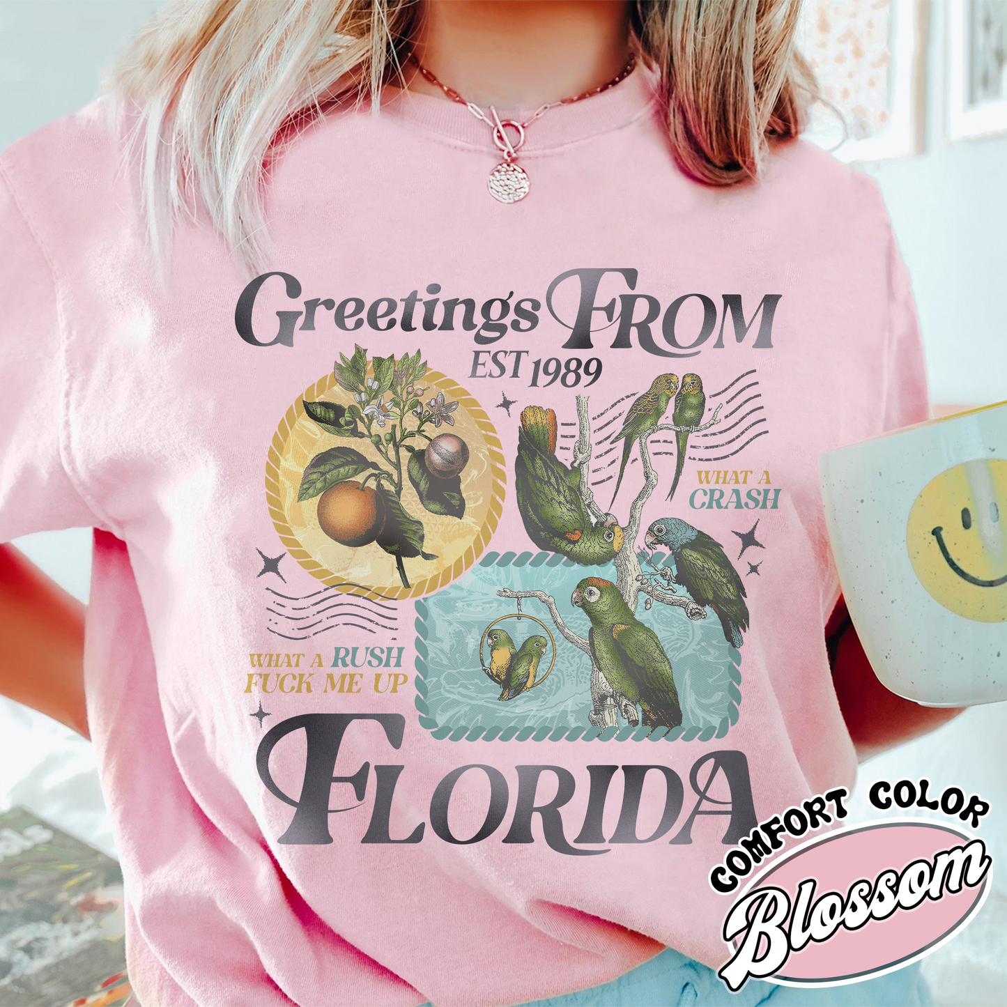 Florida!!! Comfort Colors® Shirt, Palm Beach Shirt, Girls Trip Tshirt, Trendy Summer Shirt, Ttpd Shirt, Tropical Aesthetic Swiftie Gift