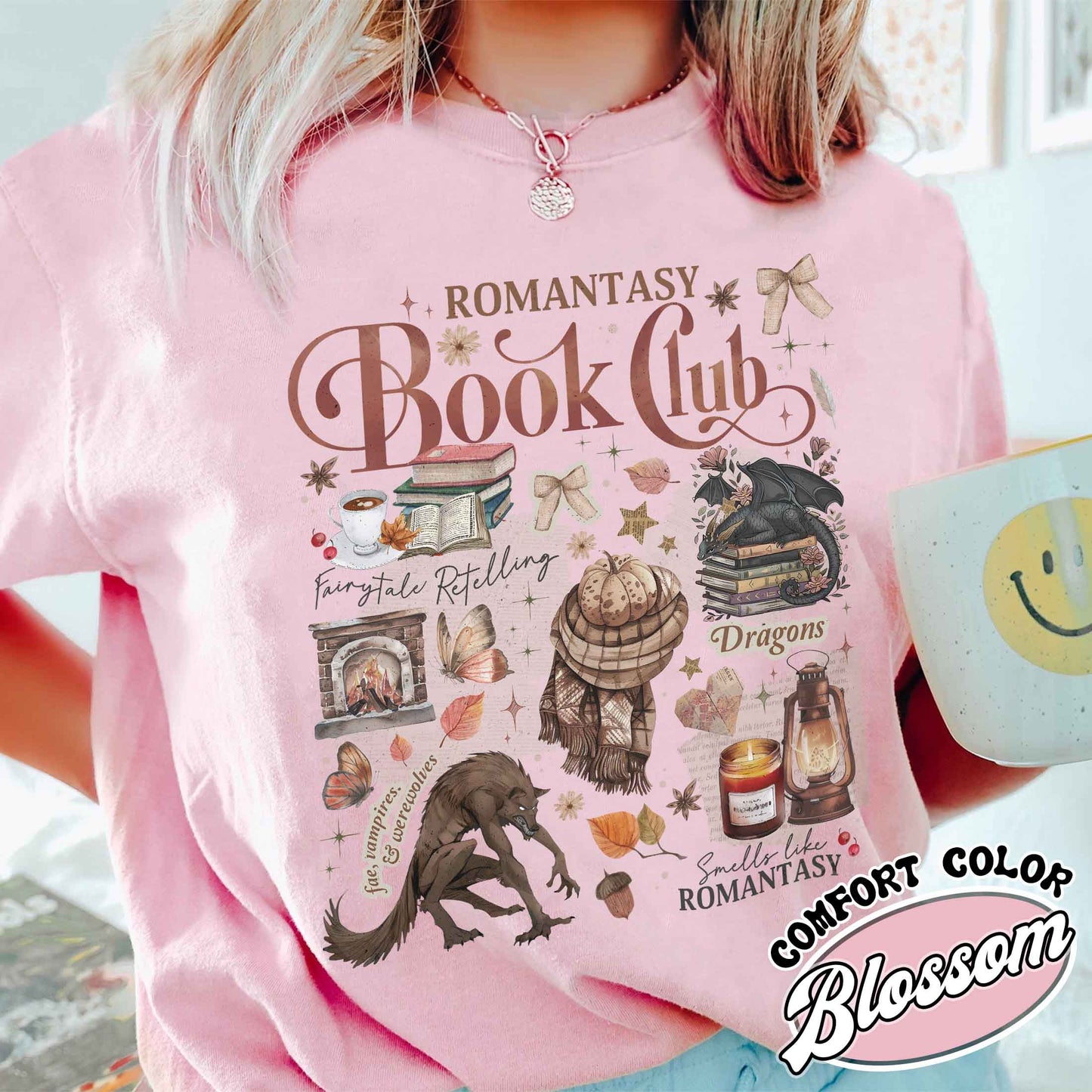 Romantasy Reader Book Club, Romantasy Book Club Shirt, Fall Book Shirt, Fall Love With Reading, Fall Book Club Shirt, Fall Bookish Shirt