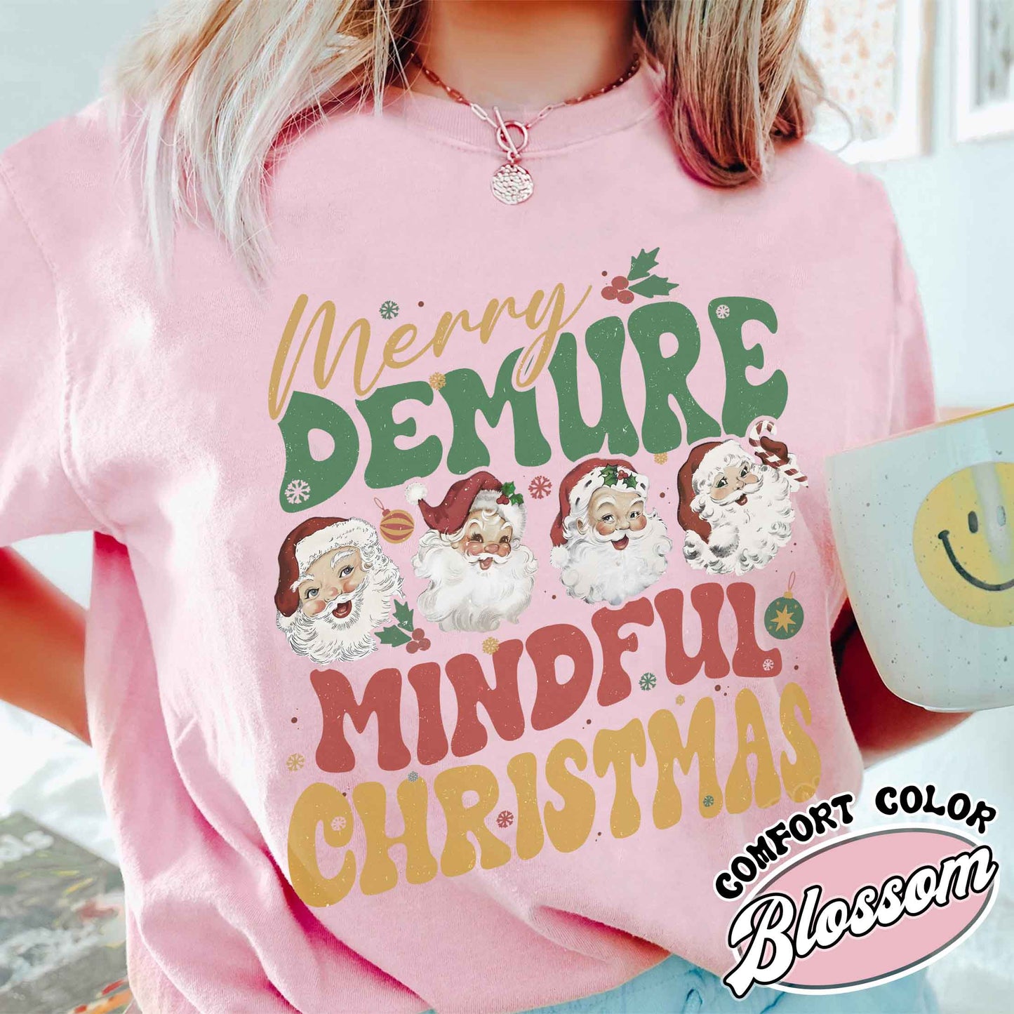 Santa Christmas Shirt, Very Demure Mindful Shirt, Merry Christmas Shirt, The Santa Clause Tshirt, Women Gift Christmas, Christmas Ladies