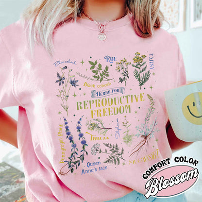 Reproductive Freedom Comfort Colors Shirt, Women Health, Herbs, Roe v Wade, Rights, Feminist, Support