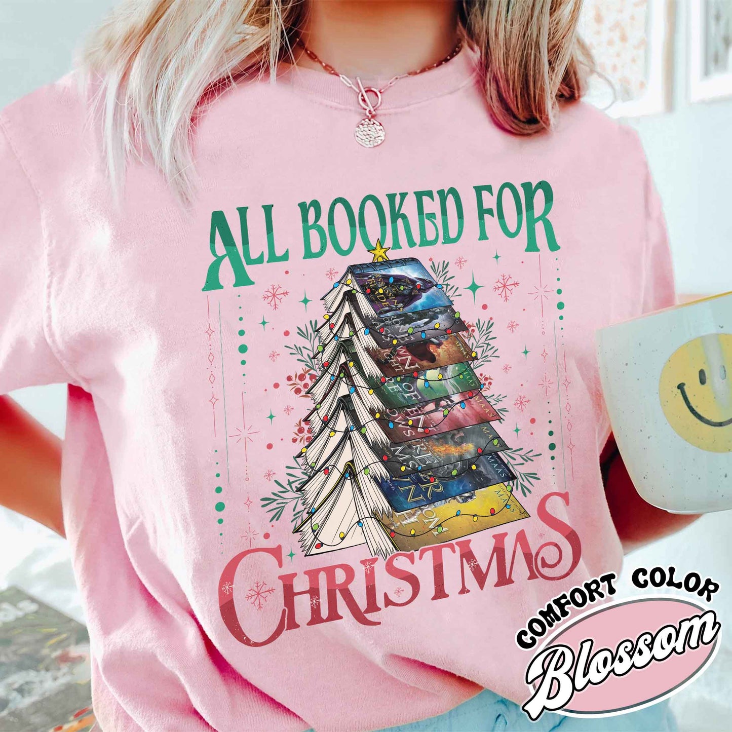 All Booked for Christmas Shirt, ACOTAR, TOG, Dark Romance Shirt, ACOTAR All Booked for Christmas Shirt, Dragon Rider, Book Christmas Tree Shirt