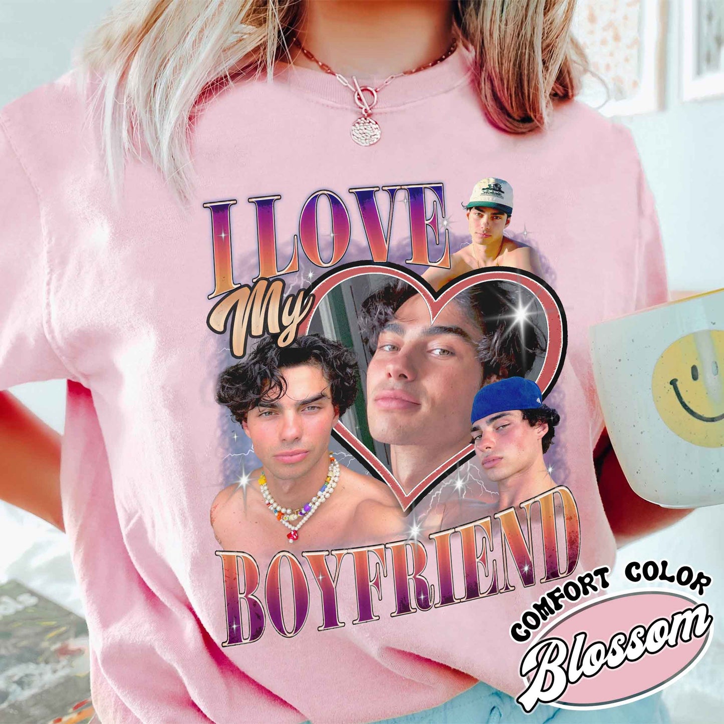 I Love My Boyfriend Shirt, I Love My Boyfriend Shirt Custom, Retro Rap Tee, Gift for Boyfriend, Vintage Graphic 90s Tshirt, Custom Photo