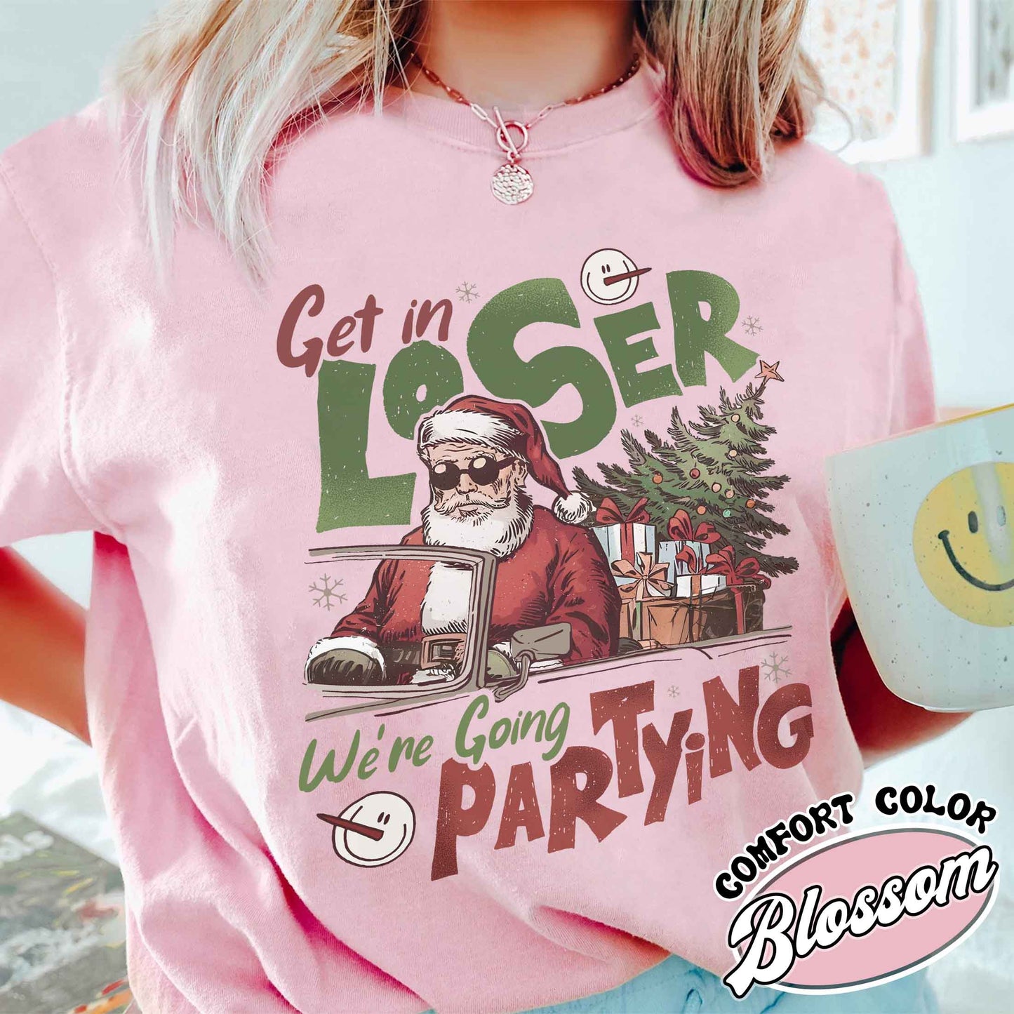 Christmas Party Shirt, Get in Loser Christmas Shirt, Retro Christmas T Shirt, Vintage Santa Shirt, Funny Retro 90s Shirt, Christmas Squad Shirt