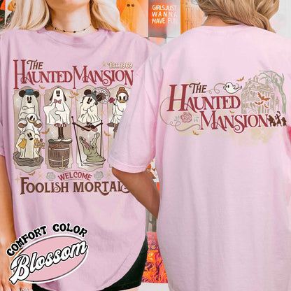 Haunted Mansion Shirt, Halloween Shirt, Haunted Mansion Halloween Tshirt, Not So Scary Halloween Party 2024 Shirt, Girls Trip Halloween T Shirt