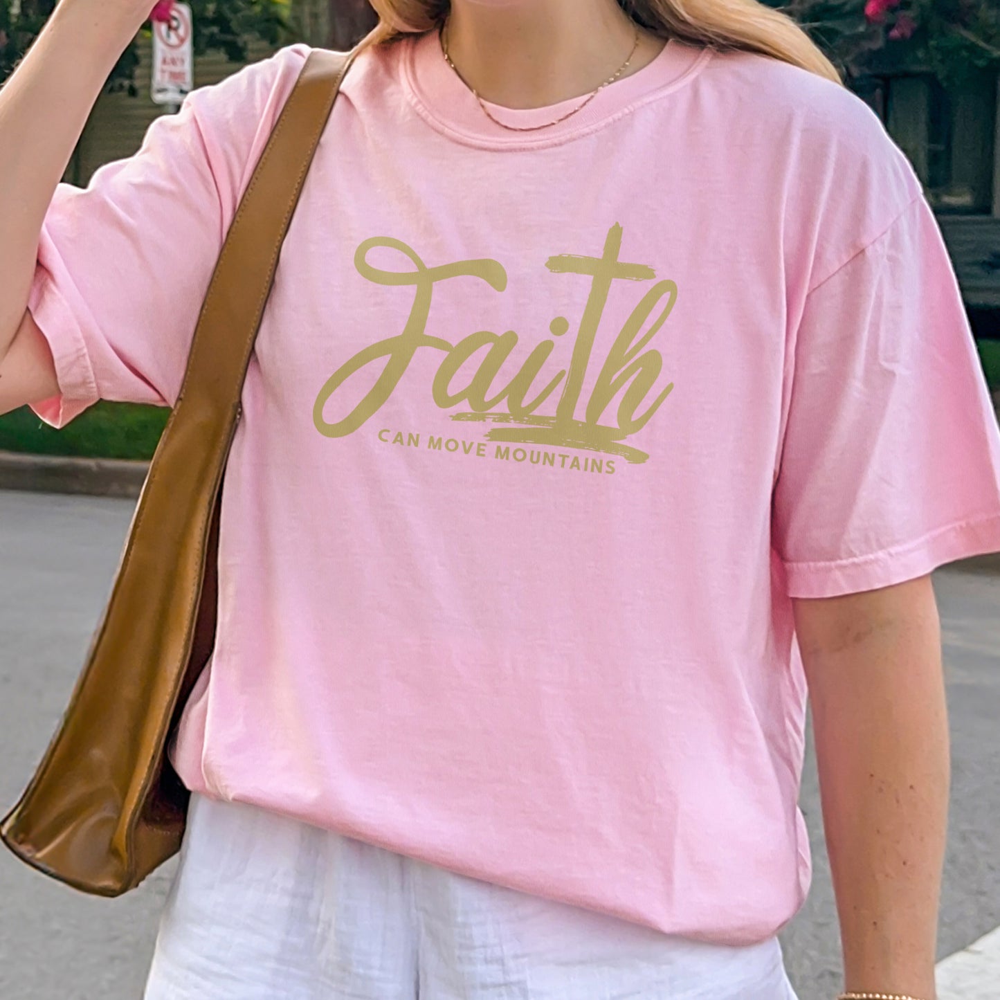 Faith Can Move Mountains Shirt | Christian Cross Bible Verse Tee