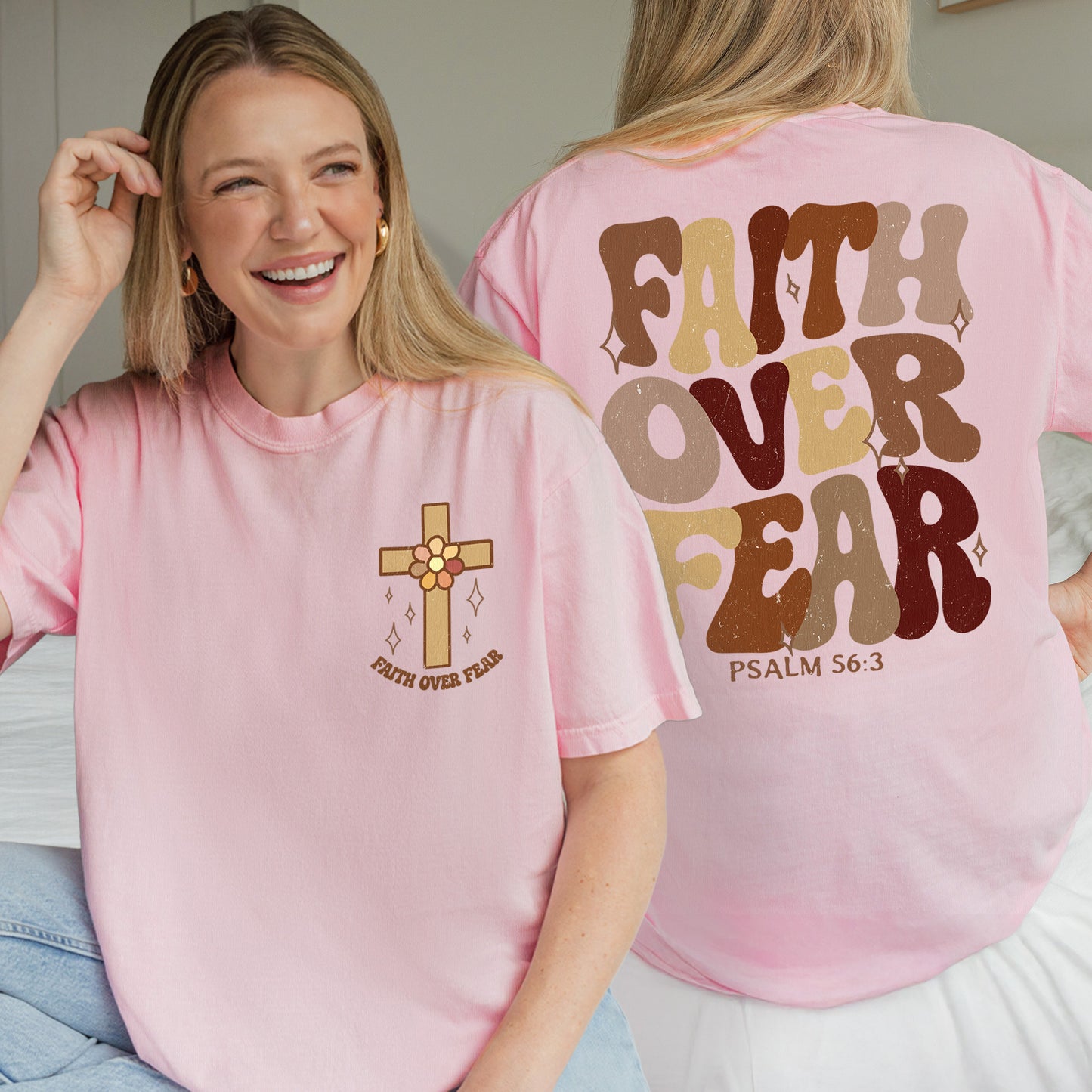 Faith Over Fear Christian Psalm Shirt