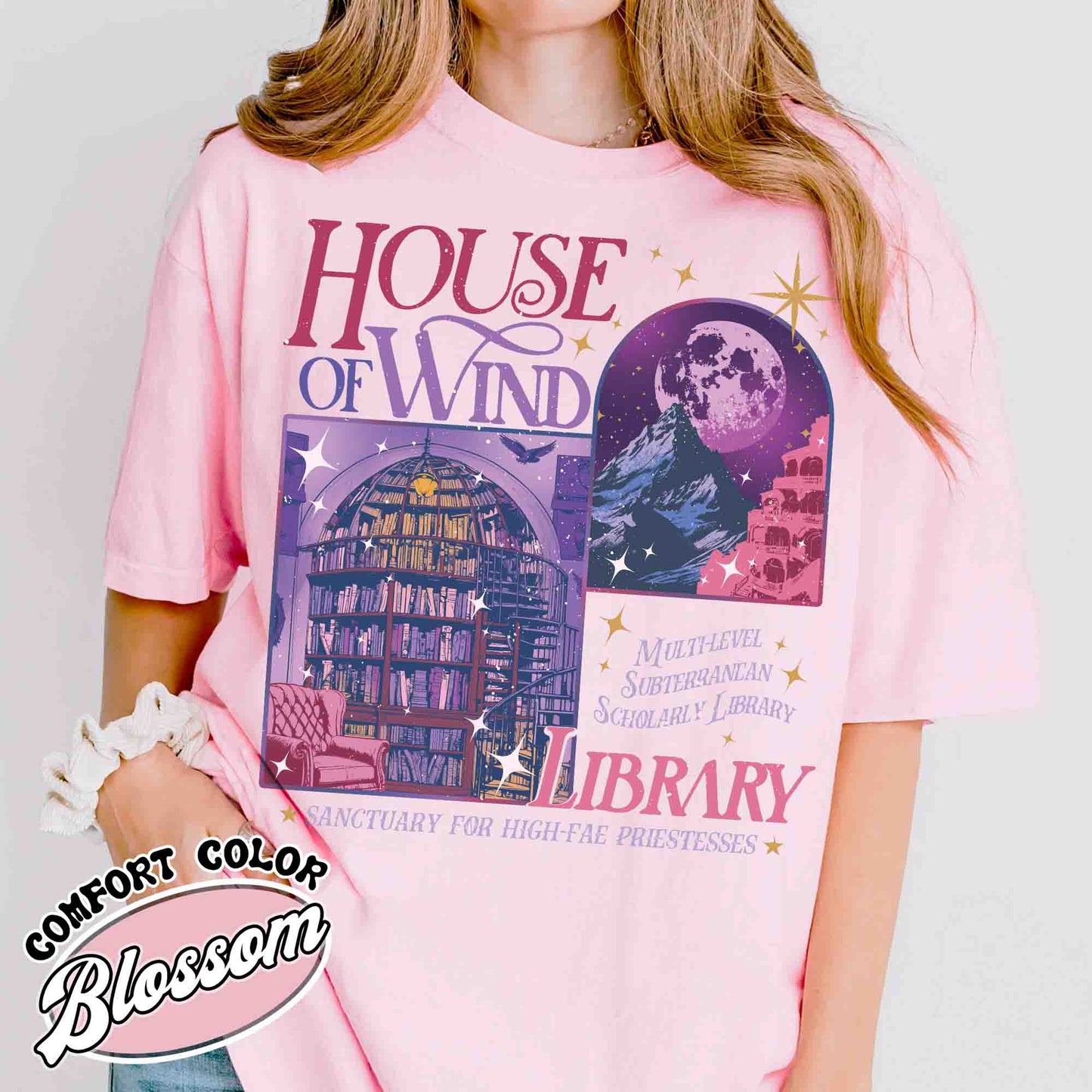 House of Wind Comfort Colors Shirt, House of Wind Library, House of Wind Book Club Shirt, Library Velaris Shirt, ACOTAR Shirt, Bookish Shirt