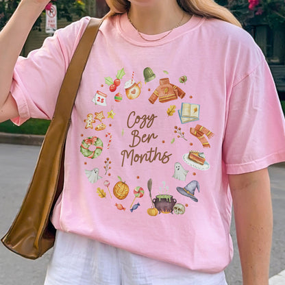 Cozy Ber Months Shirt, Fall Winter Seasonal Tee, Autumn Halloween Thanksgiving Christmas Top Tshirt