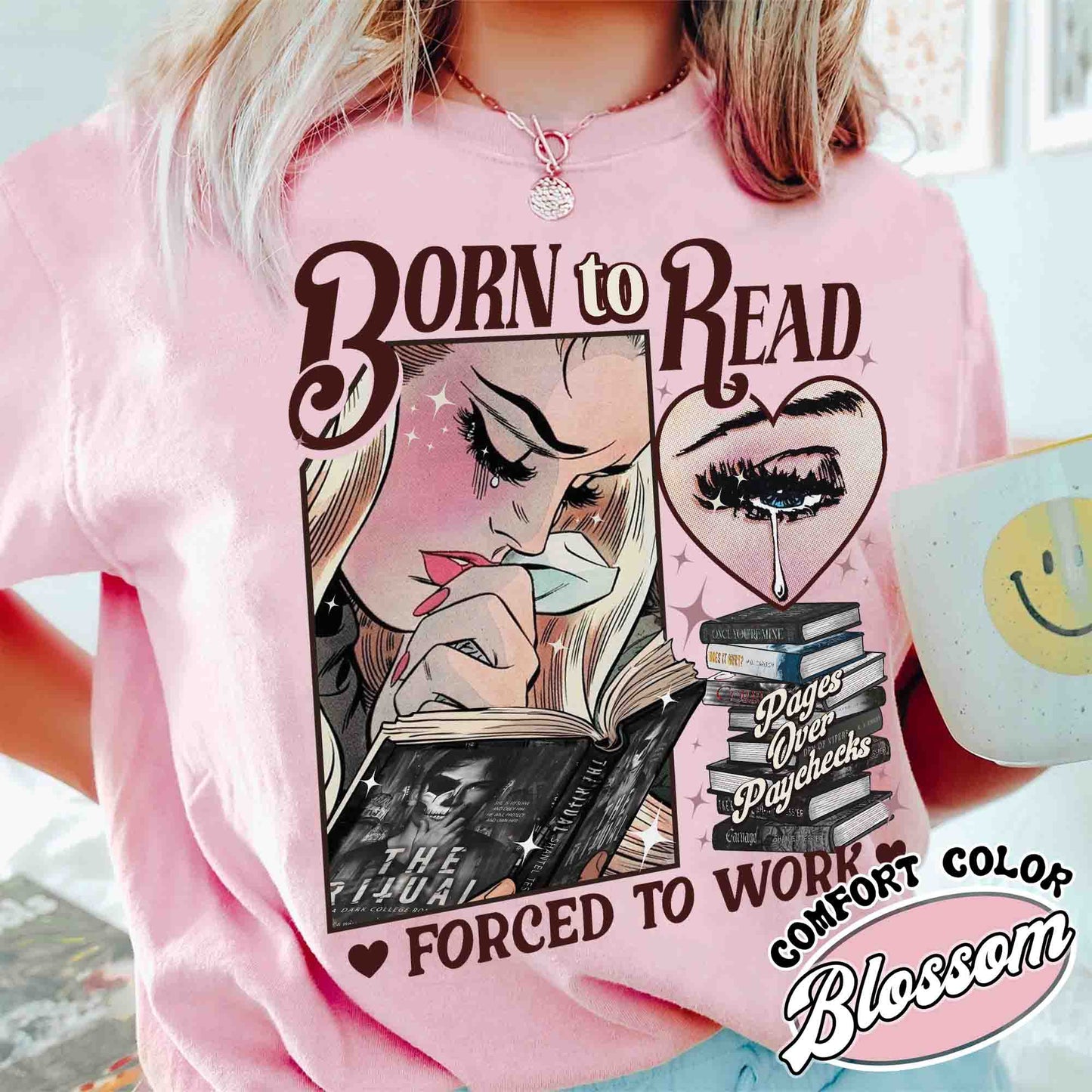 Born To Read Forced To Work Shirt, Dark Romance Social Club, Bookish Shirt Dark Romance Smut Gift, Dark Romance Book Shirt, Smut Romance Reader Shirt