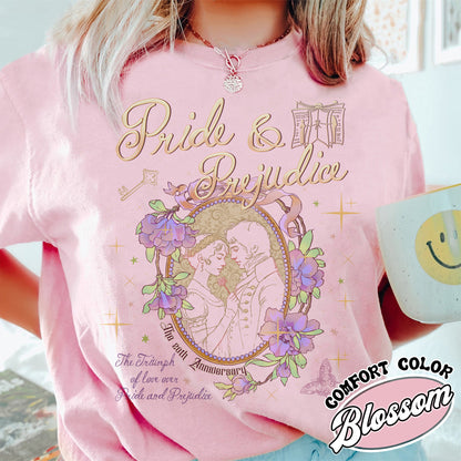 Bookish Comfort Color Shirt, Pride and Prejudice 20th Anniversary Shirt for Fan, Pemberley Shirt