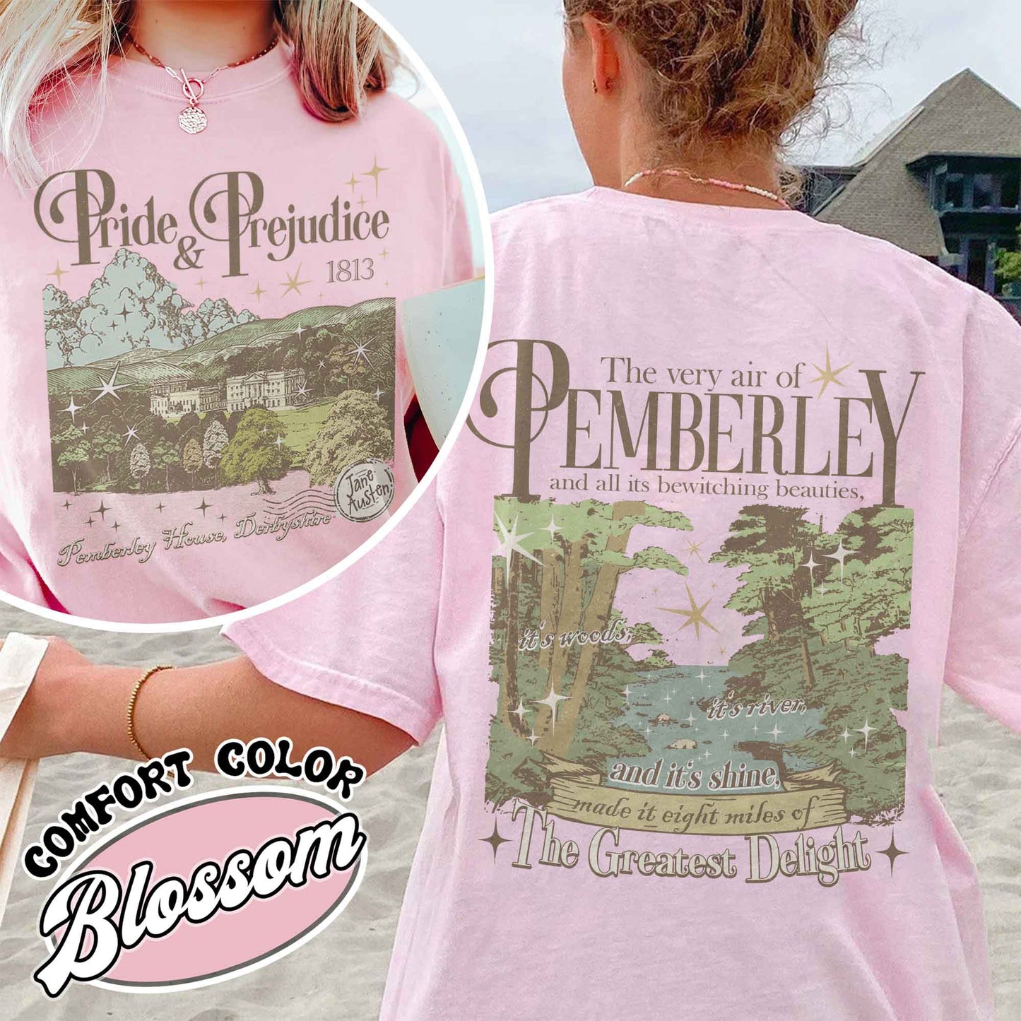 Pride and Prejudice Comfort Color shirt, Pemberley House Shirt