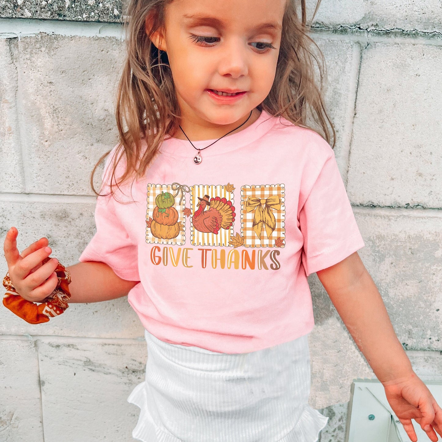 Thanksgiving Holiday, Give Thanks Coquette, Fall Pumpkin Turkey, Grateful Thankful Blessed, Autumn Gift Youth Tshirt