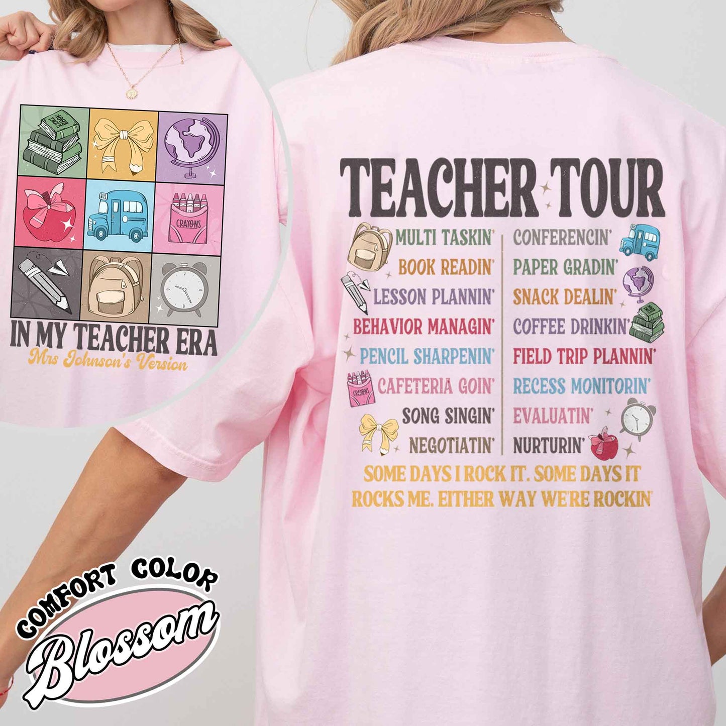 Custom Name Teacher Shirt, Abcd Teacher Tour Shirt, Cute Teacher Shirt, Teacher Appreciation Gift, Gift For Teacher, Back To School Shirt