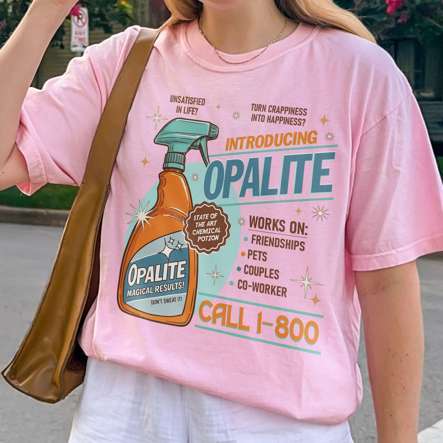 Opalite Spray Retro Graphic, Don't Sweat It, Magical Result, Showgirl Tshirt