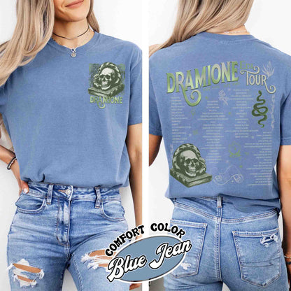 Dramione Tour Comfort Color Shirt, Bookish Fan Fic Shirt, Magic Wizard School, HP Shirt, Wizard School Snake House, Dramione Book Club, Green House Shirt