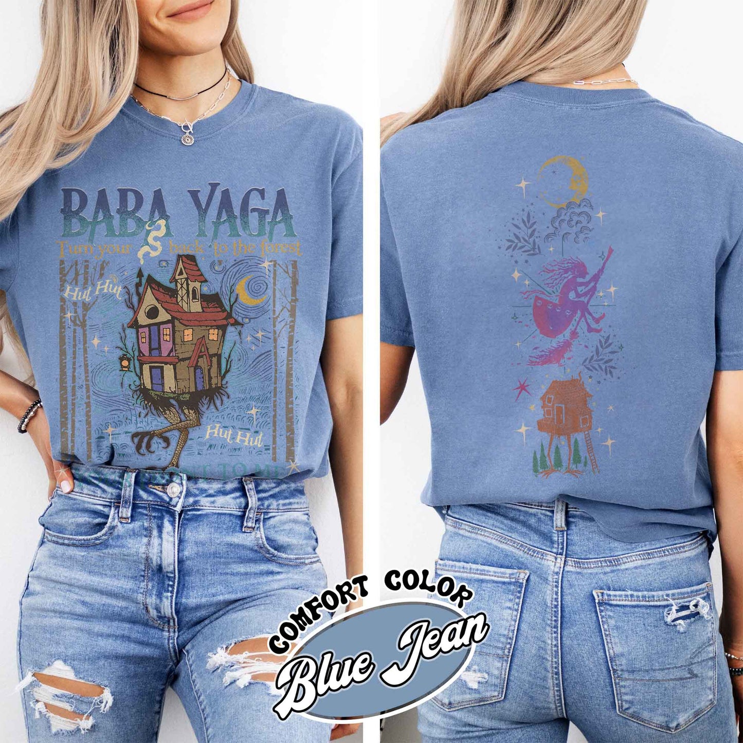 Baba Yaga Comfort Color Shirt, Baba Yaga House Shirt, I Still Read Fairy Tales, Fairy Tale Comfort Color Shirt, Baba Yaga Hut, Warm Slavic Folklore Graphic Shirt for Witches