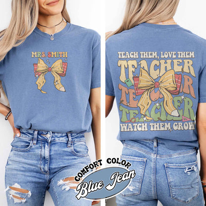 Customized Teacher Shirt, Back to School Shirt, Teacher Gifts, Teacher Custom Name Shirt, Teacher Team, Teacher Teach Team Love Them Shirt