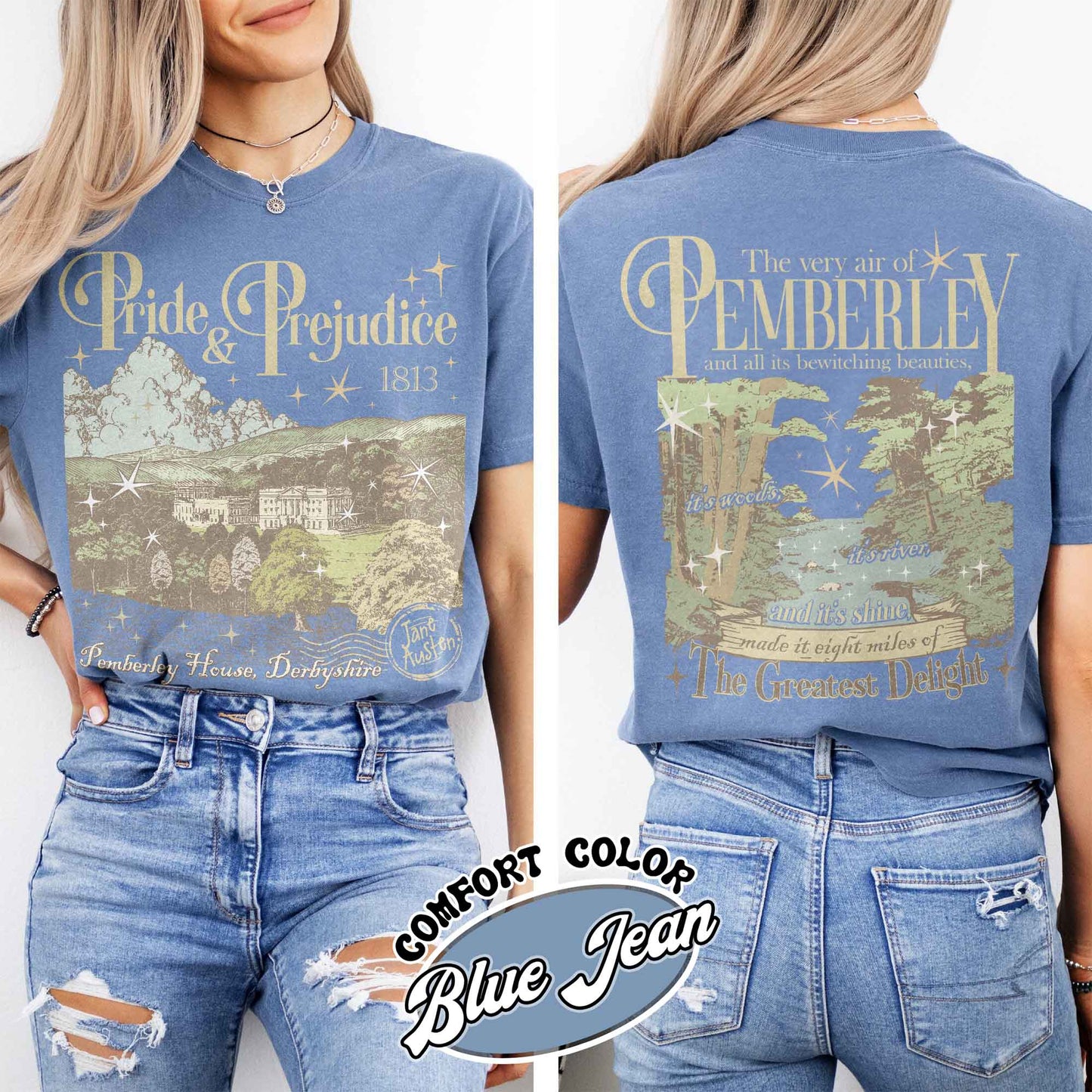 Pride and Prejudice Comfort Color shirt, Pemberley House Shirt