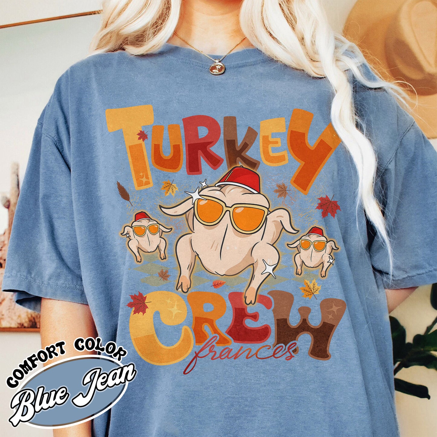 Turkey Crew Tshirt, Thanksgiving Shirt, Custom Family Thanksgiving, Turkey Squad Shirt, Friendsgiving T Shirts, Personalized Thanksgiving Shirt