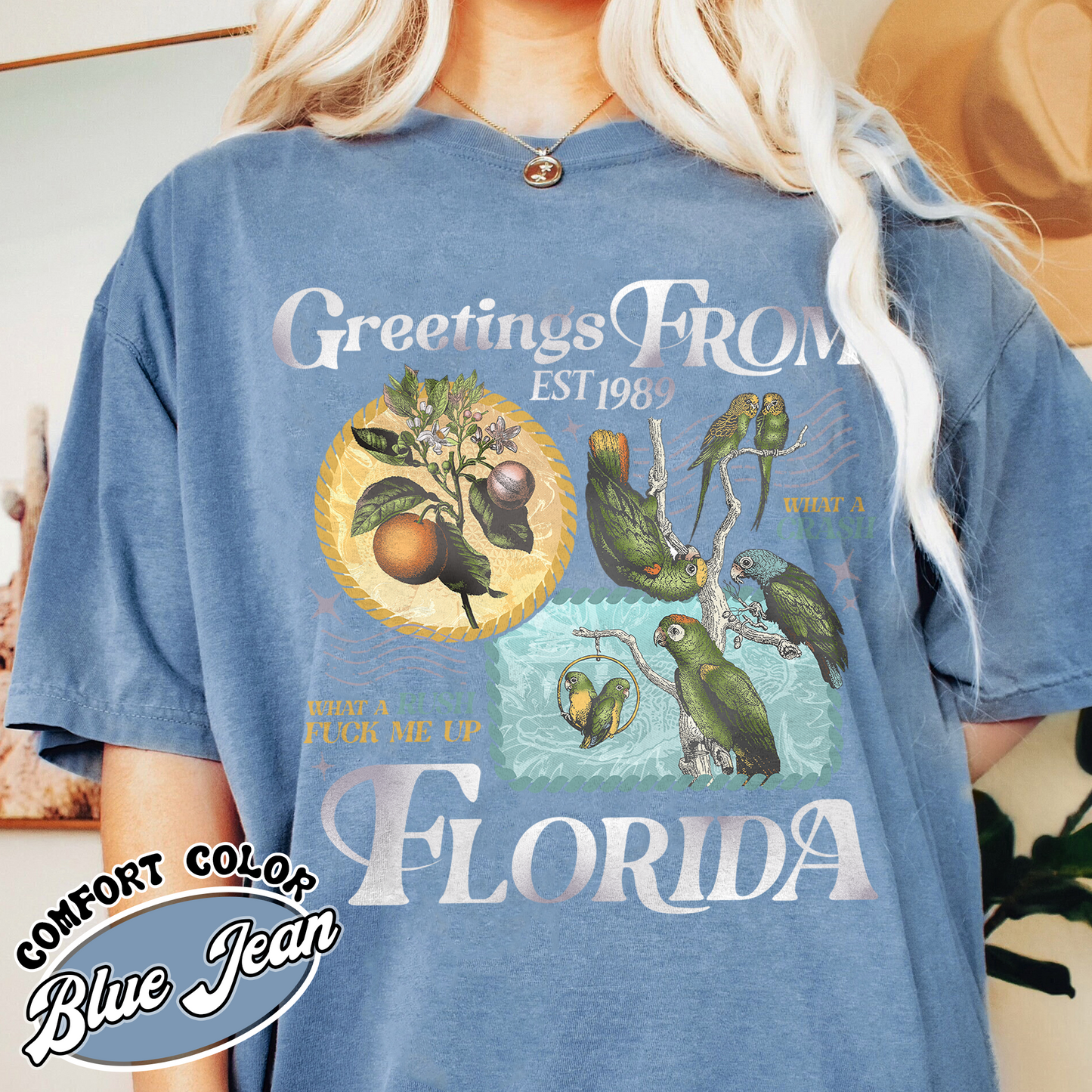 Florida!!! Comfort Colors® Shirt, Palm Beach Shirt, Girls Trip Tshirt, Trendy Summer Shirt, Ttpd Shirt, Tropical Aesthetic Swiftie Gift