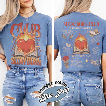 Slow Burn Shirt, Slow Burn Romance, Slow Burn Book Club Shirt, Slow Burn Book Club, Romance Reader Book Club Shirt, Romance Readers Bookclub