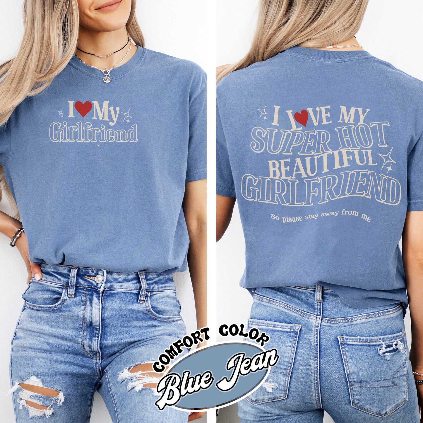 Valentine Comfort Colors Shirt, I Love My Girlfriend Shirt, I Heart My Girlfriend Shirts,Funny Boyfriend shirt