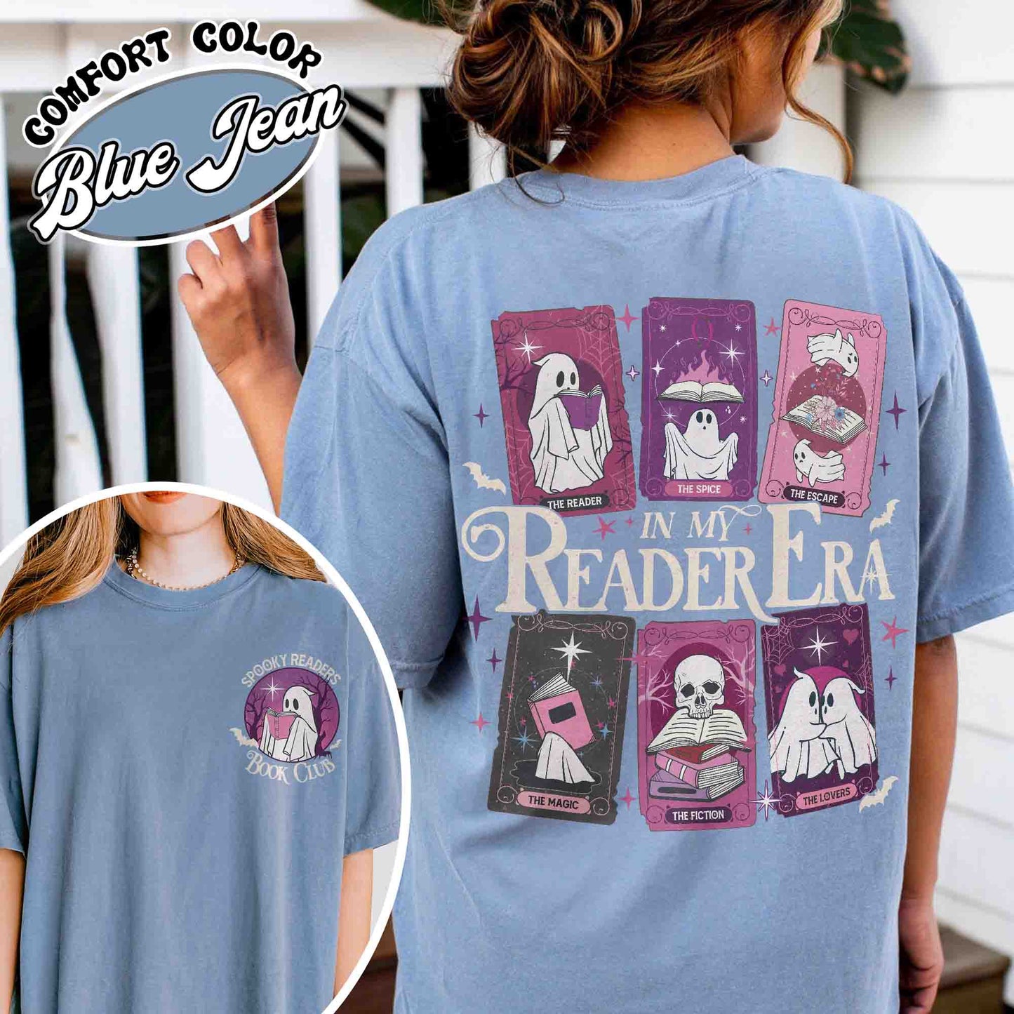 The Reader Tarot Card Comfort Colors Shirt, the Reader Tarot Card Shirt, Spooky Reader Shirt, Spooky Readers Book Clubs Halloween, Tarot Lover