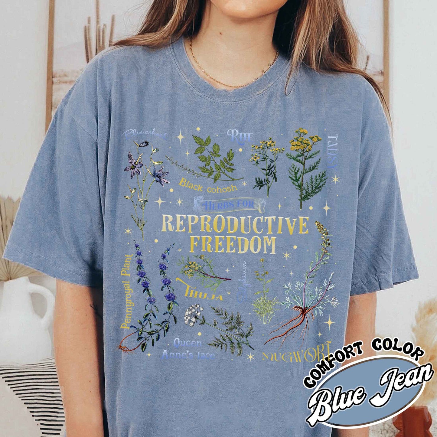 Reproductive Freedom Comfort Colors Shirt, Women Health, Herbs, Roe v Wade, Rights, Feminist, Support