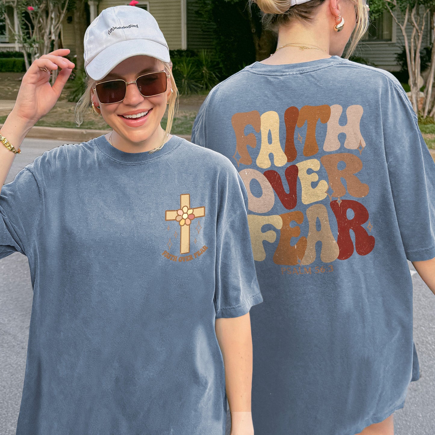 Faith Over Fear Christian Psalm Shirt