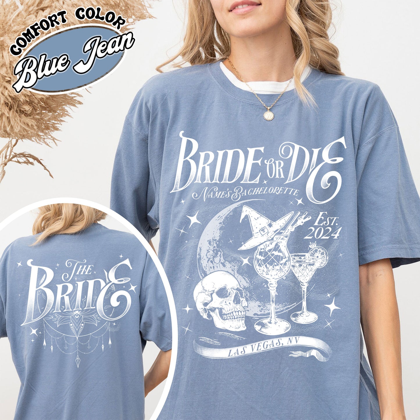 Bride or Die Shirts, ’til Death Do Us Party, Personalized Bachelorette Shirt, Witchy Bachelorette Shirt, Halloween Bachelorette Party Shirts