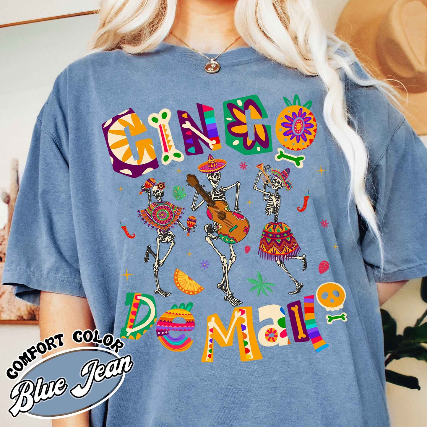 Cinco De Mayo Comfor Colors Shirt, Skeleton Dabbing, Skeleton Cinco De Mayo,Taco Shirt, Lets Fiesta Tee,Mexican Fiesta,
