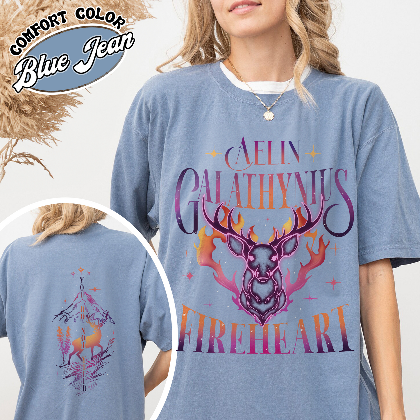 Fireheart Queen Aelin Comfort Colors Shirt, Terrasen to Whatever End Fireheart, Fireheart Queen Aelin Shirt, You Do Not Yield Shirt, TOG Shirt