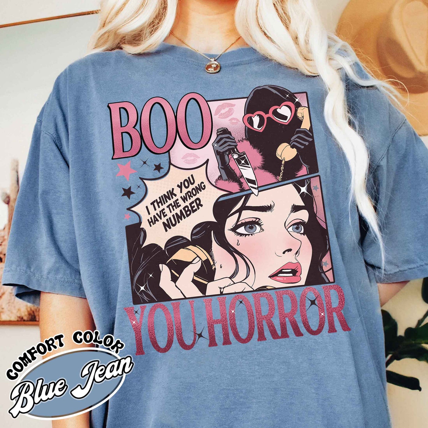 Boo Your Horror Halloween Comfort Colors Shirt, Halloween Crewneck, Horror Shirts, Halloween Gift, Horror Film Club Shirt, Stay Spooky Shirt