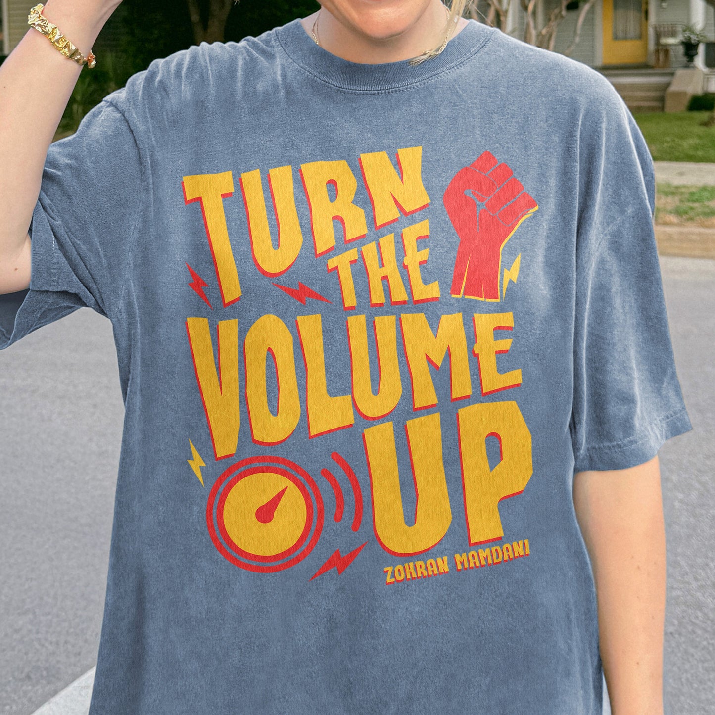 Turn the Volume Up, Zohran Mamdani, Zohran NYC Mayor, Progressive, Liberal, NYC 2026, Democracy Tshirt
